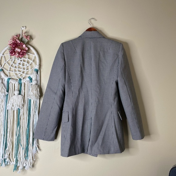 Zara Checked Double Breasted Blazer Size Small - Picture 7 of 7